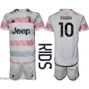 Juventus Paul Pogba #10 Seconda Maglia Bambino 2023-24 Manica Corta (+ Pantaloni corti)